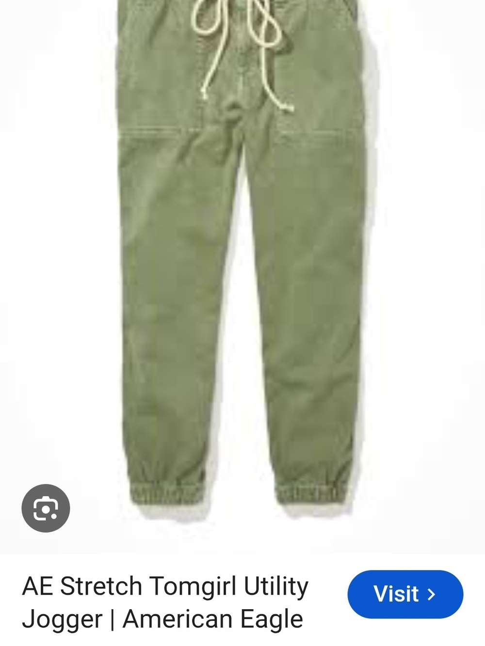 American Eagle Outfitters Olive Stretch Tomgirl Utility Jogger Sz 6R